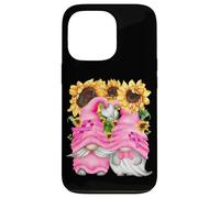 Breast Cancer Survivor GNOME For Grandparents Cute Sunflower Carcasa para iPhone 13 Pro
