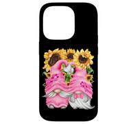 Breast Cancer Survivor GNOME For Grandparents Cute Sunflower Carcasa para iPhone 14 Pro