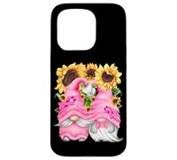 Breast Cancer Survivor GNOME For Grandparents Cute Sunflower Carcasa para iPhone 15 Pro