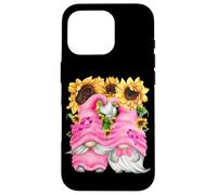 Breast Cancer Survivor GNOME For Grandparents Cute Sunflower Carcasa para iPhone 16 Pro