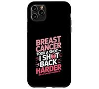 Breast Cancer Took A Shot I Shot Back Harder Funny Awareness Carcasa para iPhone 11 Pro Max