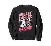 Breast Cancer Took A Shot I Shot Back Harder Funny Awareness Sudadera