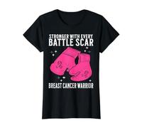 Breast Cancer Warrior Gifts Breast Cancer Awareness Women Camiseta gráfica económica, Mujer, Negro, S