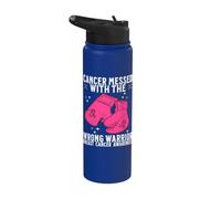 Breast Cancer Warrior Women Breast Cancer Awareness Gifts Stainless Steel Insulated Water Bottle