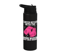 Breast Cancer Warrior Women Breast Cancer Awareness Gifts Stainless Steel Insulated Water Bottle