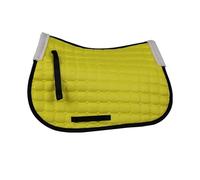 Breathable Anti-Slip Horse Saddle Pad, Shock Absorbing Equestrian Blanket For English All Purpose para Caballo(Yellow)