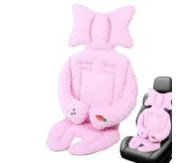 Breathable Baby Seat Cushion, Washable Car Seat Cushion for Baby, Soft Stroller Padding, Soft Bean Down Stroller Insert 33.07x16.14" for Babies Boys and Girls (Gray, Pink)