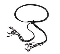 Breathable Braided Waist Rope Adjustable Crochet Rope Belt Cotton Waistband For Women Teens Daily Wear Music Festival Breathable Cotton Belt