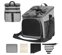 Breathable Dog Bike Basket - Foldable Space Saving Design, Padded Comfortable Base, Sturdy Frame Support, Adjustable Fit | Outdoor Adventures, Biking Trips, Pet Transport, Vacation Travel, Family