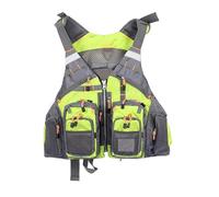 Breathable Fishing Life Jacket for Adults, Stay Cool and Protected on Water, Lightweight Buoyancy Aid Swim Vest with Durable Cloth for Kayaking Boating Water Sports Activities(Fluorescent Green)