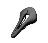 Breathable Hollow PU Leather Bicycle Saddle, Soft Comfortable One-Piece Cushion for MTB & Road Bikes/340(Black)