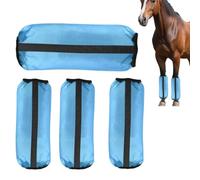 Breathable Horse Fly Boots, Protective Equine Leg Wraps Set, 12 Inches Mesh Leg Wraps, Nylon Fabric Equine Leggings with Elastic Support, Horse Boots with Sport Style, Protection for Racing Turnout