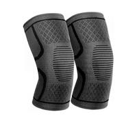 Breathable Knee Support Sleeves for Men & Women - 2 Pack Compression Knee Joint Pain Relief Sleeves for Active Lifestyle