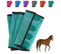 Breathable Mesh Horse Flyproof Leggings, 2025 New Bites Proof Horse Fly Boots Set of 4, Mesh Boots Set of 4, Loose-Fitting Horses Fly Leggings Breathable (Green)