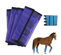 Breathable Mesh Horse Flyproof Leggings,Fly boots for horses set of 4,Tear-Resistant Bites Proof Horse Fly Boots,Adjustable Leg Wraps for Preventing Flies Mosquitoes Bite (purple)