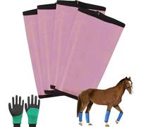Breathable Mesh Horse Flyproof Leggings,Loose-Fitting Fly Boots for Horses Set of 4,Horses Protective Gear Legging Leg Non Slip Bandages,Equine Boot for Reduces Stomping