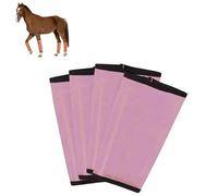 Breathable Mesh Horse Flyproof Leggings, Tear-Resistant Bites Proof Horse Fly Boots, Fly Boots for Horses Set of 4,Loose Fitting Horses Flys Leggings Breathable Set of 4 (Pink)