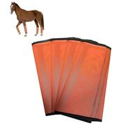 Breathable Mesh Horse Flyproof Leggings, Tear-Resistant Bites Proof Horse Fly Boots, Fly Boots for Horses Set of 4,Loose Fitting Horses Flys Leggings Breathable Set of 4 (Orange)