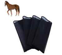 Breathable Mesh Horse Flyproof Leggings, Tear-Resistant Bites Proof Horse Fly Boots, Fly Boots for Horses Set of 4,Loose Fitting Horses Flys Leggings Breathable Set of 4 (Black)