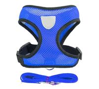 Breathable Mesh Small Dog Harness and Leash Set - ForChihuahua (azul, L (4-6kg))