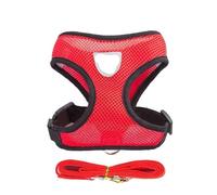 Breathable Mesh Small Dog Harness and Leash Set - ForChihuahua (Blackandred,M (2.5-4kg))