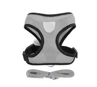 Breathable Mesh Small Dog Harness and Leash Set - ForChihuahua (gris, L (4-6kg))