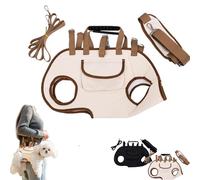 Breathable Multi-Function Pet Carrier Backpack, Adjustable Shoulder Sling, Keep Pets out of Enclosed Spaces, Can Be Carried or Taken for a Walks (White,Medium)