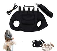 Breathable Multi-Function Pet Carrier Backpack, Adjustable Shoulder Sling, Keep Pets out of Enclosed Spaces, Can Be Carried or Taken for a Walks (Black,Large)