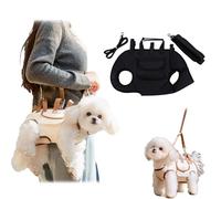 Breathable Multi-Function Pet Carrier Backpack - Adjustable Shoulder Sling,Keep Pets out of Enclosed Spaces,Can Be Carried or Taken for a Walk (Black,Small)