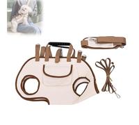 Breathable Multi-Function Pet Carrier Backpack, Dog Backpack Carrier for Small Dogs, Adjustable Full-Body Harness with Traction Leash, for Cat and Dogs (Beige,X-Large)