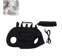 Breathable Multi-Function Pet Carrier Backpack, Dog Backpack Carrier for Small Dogs, Adjustable Full-Body Harness with Traction Leash, for Cat and Dogs (Black,X-Large)