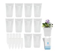 Breathable Nursery Pots, Self Watering Planter Set, Containers with Drainage Design, Double Layer Flower Pot, Indoor Garden Pots with Modern Style, Plant Starter Pot for Seed Cutting