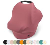 Breathable Nursing Cover Up and Car Seat Cover for Babies Simka Rose - Lactancia Materna Cover for Baby Boy & Girl - Adjustable Elastic Infant Carseat Canopy Carrier Cover for Summer - Must Have
