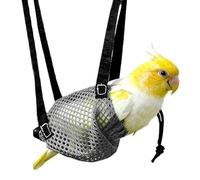 Breathable Pet Carrier, Lightweight Bird Tote, 12 Inch Bag with Harness, Mesh Fabric Housing, Ventilated Window with Clear Look, Outdoor Travel Outing for Small Conure Bird