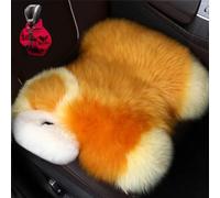 Breathable Winter Plush Car Seat Cushion,Universal Car Seat,Tailbone Pain Relief,Warm Natural Pure Wool Seat Cushion,for Cars Auto Supplies Driver Seat Office Chair,Camel