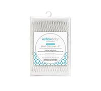 BreathableBaby Airflowbaby by Forro de Malla para Cuna, 9 Pulgadas, antiparachoques, no Acolchado, Color Blanco