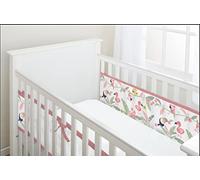BreathableBaby, Forro de malla transpirable clásico de 3 mm para cuna con colchón de 120 x 60 cm o 140 x 70 cm, jardín tropical, cubre 2 lados, alternativa de parachoques de cuna de una sola capa sin