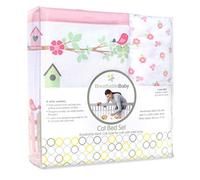 BreathableBaby Juego clásico de 3 piezas: jardín inglés, algodón, cama para cuna