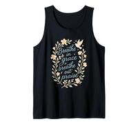 Breathe In Grace Breathe out Alabanza Cita Cristiana Camiseta sin Mangas