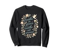 Breathe In Grace Breathe out Alabanza Cita Cristiana Sudadera