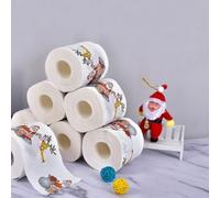 Breathe in the Holiday - Papel higiénico con estampado de Papá Noel encantador para la decoración de tu baño (A)