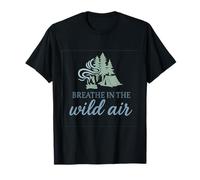 Breathe in The Wild Air Camping Gráfico al Aire Libre Camiseta