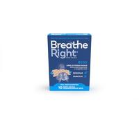 Breathe Right 10 Tiras Nasais Original | Alívio da congestão nasal I Ajuda a reduzir o Ressonar | Tiras Nasais para melhorar a Respiração | Sem Medicamentos (Bege, Pequeno/Médio)