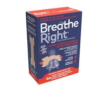 Breathe Right Extra Fuertes - 44 Tiras Nasales | 50% Más Resistentes | Alivio Instantáneo de la Congestión Nasal y Ronquidos | Mejora la Respiración y el Sueño | Ideales para Deporte