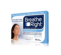 Breathe Right Tiras Nasais Transparentes 10 Tiras