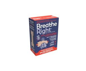 Breathe Right Tiras Nasales Extra Fuertes 44 Unidades | 50% Más Resistentes | Alivio Instantáneo de la Congestión Nasal y Ronquidos | Mejora la Respiración y el Sueño | Sin Medicamentos