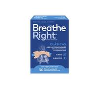 Breathe Right Tiras nasales clásicas para congestión nasal tamaño grande 30 uds