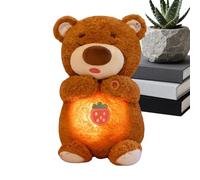 Breathing Bear - Cute Plush Toy, Calming Soother with Sound and Light | Soft Skin Friendly Plush Fabric High Elastic PP Cotton Filling ABS Electronics, Kids Boys Girls Valentine Birthday Christmas Gif