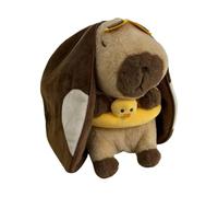 Breathing Capybara Plush Toy - Sleep Soother, Backpack Companion for Kids | 11.81 x 4.72 x 4.72 pulgadas | Animal de peluche respirable iluminado | Mochila suave de doble uso, música y luz de 3 ajustes