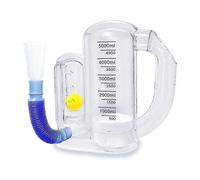 Breathing Exercise Device for Lungs,Deep Breathing Trainer for Adults-5000Ml Volume Measurement with Flow Rate Indicator-In Stock